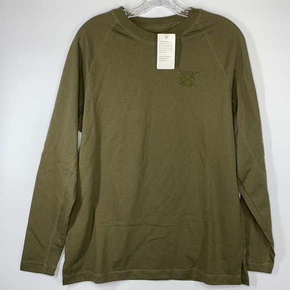 Hunt Club Green Long Sleeve Crew Neck Shirt NWT - Picture 1 of 5